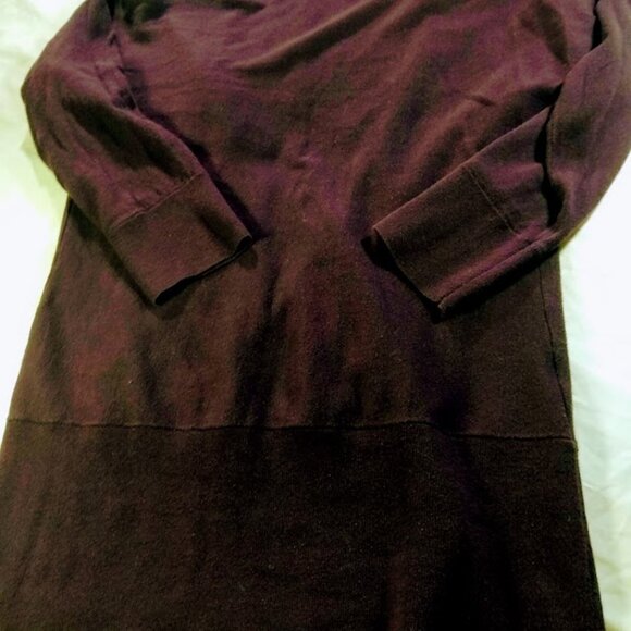 Ann Taylor LOFT  women's  S   cross-front sweater   dark purple - Picture 6 of 8